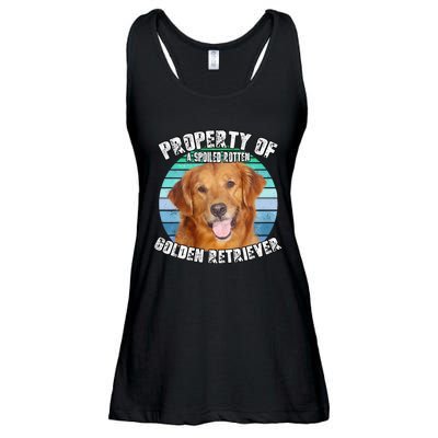 Golden Retriever Retro Property Of Ladies Essential Flowy Tank