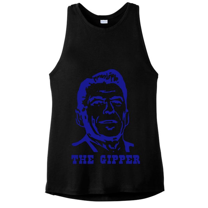 Gipper Ronald Reagan T Shirt Vintage Political T Shirt 80s T Shirt Ladies PosiCharge Tri-Blend Wicking Tank