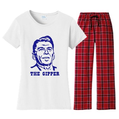 Gipper Ronald Reagan T Shirt Vintage Political T Shirt 80s T Shirt Women's Flannel Pajama Set