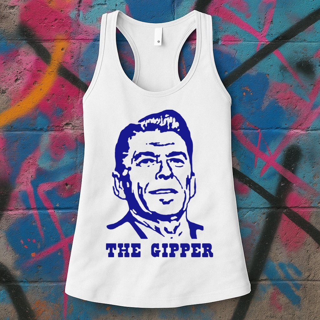 Gipper Ronald Reagan T Shirt Vintage Political T Shirt 80s T Shirt Womens Tank Top