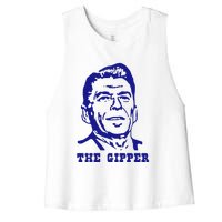 Gipper Ronald Reagan T Shirt Vintage Political T Shirt 80s T Shirt Women's Racerback Cropped Tank