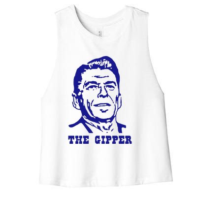 Gipper Ronald Reagan T Shirt Vintage Political T Shirt 80s T Shirt Women's Racerback Cropped Tank