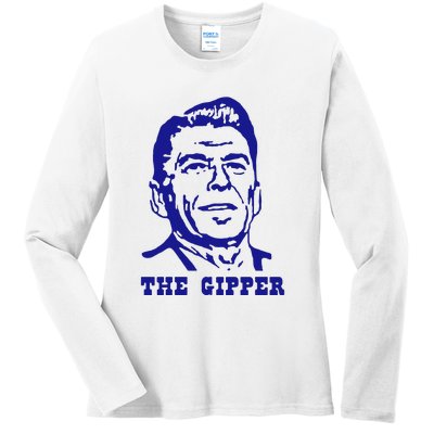 Gipper Ronald Reagan T Shirt Vintage Political T Shirt 80s T Shirt Ladies Long Sleeve Shirt