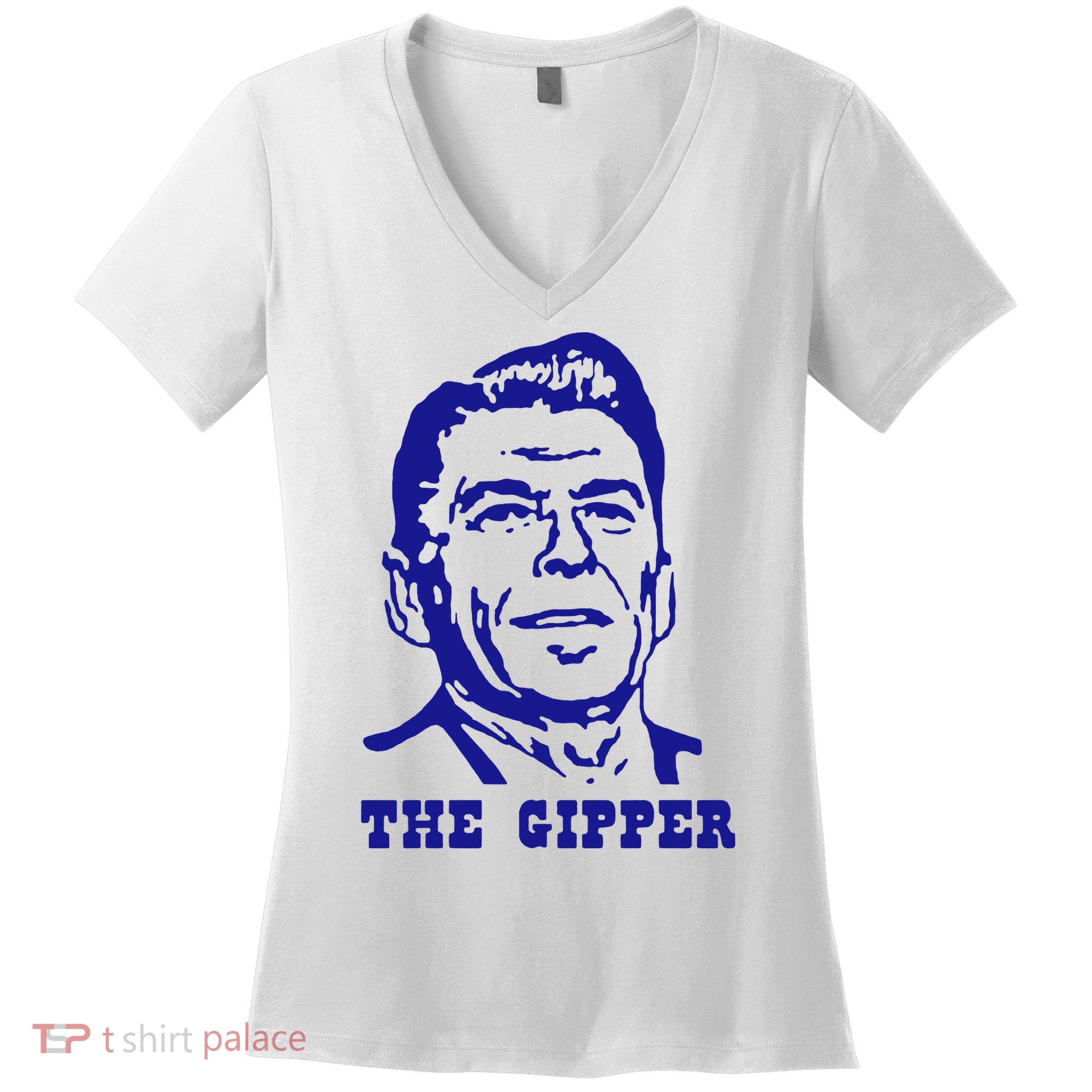 Gipper Ronald Reagan T Shirt Vintage Political T Shirt 80s T Shirt Women's V-Neck T-Shirt