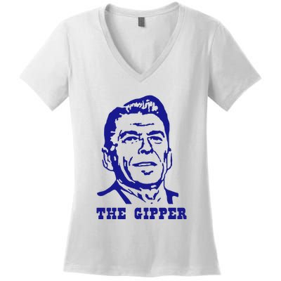 Gipper Ronald Reagan T Shirt Vintage Political T Shirt 80s T Shirt Women's V-Neck T-Shirt