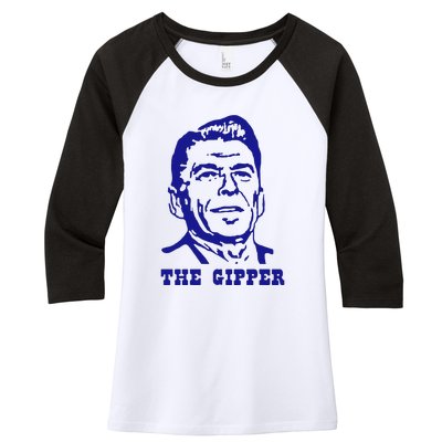 Gipper Ronald Reagan T Shirt Vintage Political T Shirt 80s T Shirt Women's Tri-Blend 3/4-Sleeve Raglan Shirt