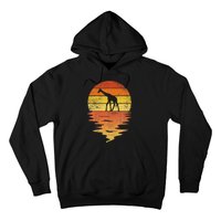 Giraffe Retro Sunset 70s Vintage Giraffe Hoodie