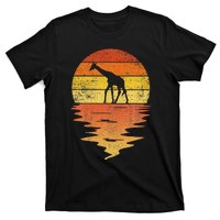 Giraffe Retro Sunset 70s Vintage Giraffe T-Shirt