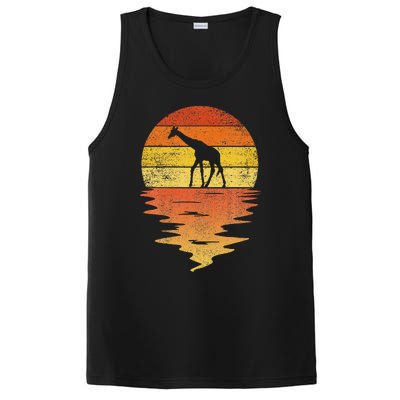 Giraffe Retro Sunset 70s Vintage Giraffe PosiCharge Competitor Tank