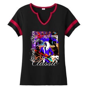 Guitar Rock Star Hero Classic Ladies Halftime Notch Neck Tee