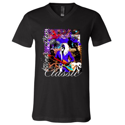 Guitar Rock Star Hero Classic V-Neck T-Shirt