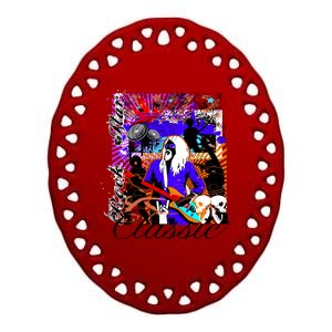 Guitar Rock Star Hero Classic Ceramic Oval Ornament