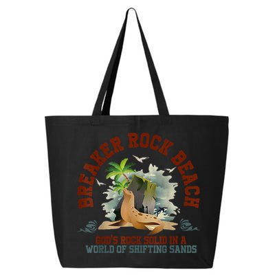 GodS Rock Solid Breaker Rock Beach Vbs 2024 Christian 25L Jumbo Tote