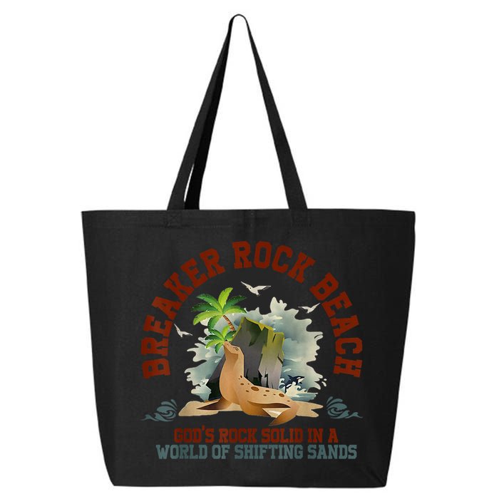 GodS Rock Solid Breaker Rock Beach Vbs 2024 Christian 25L Jumbo Tote