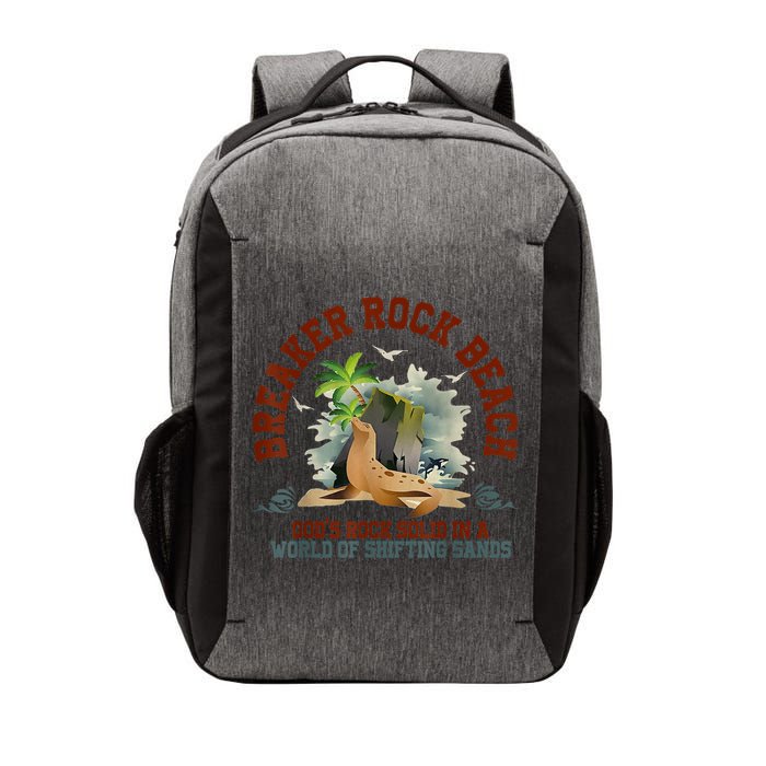 GodS Rock Solid Breaker Rock Beach Vbs 2024 Christian Vector Backpack