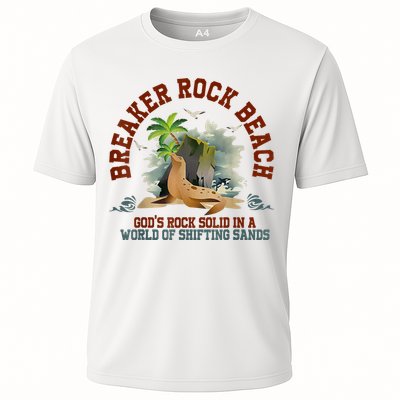 GodS Rock Solid Breaker Rock Beach Vbs 2024 Christian Performance Shirt