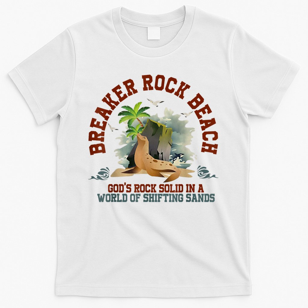 GodS Rock Solid Breaker Rock Beach Vbs 2024 Christian T-Shirt