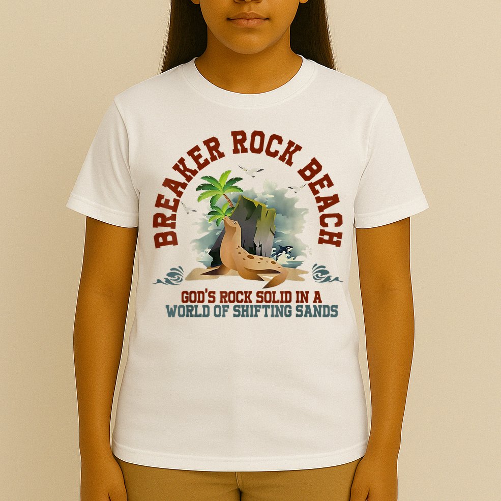 GodS Rock Solid Breaker Rock Beach Vbs 2024 Christian T-Shirt