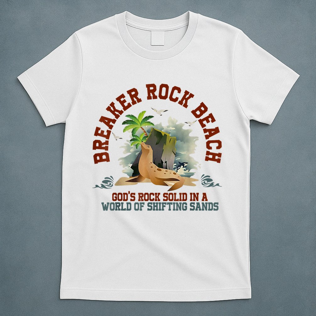 GodS Rock Solid Breaker Rock Beach Vbs 2024 Christian T-Shirt