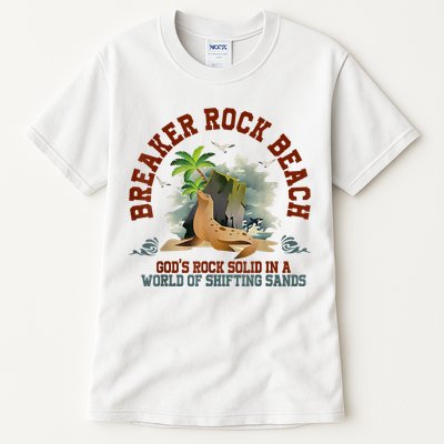 GodS Rock Solid Breaker Rock Beach Vbs 2024 Christian Tall T-Shirt