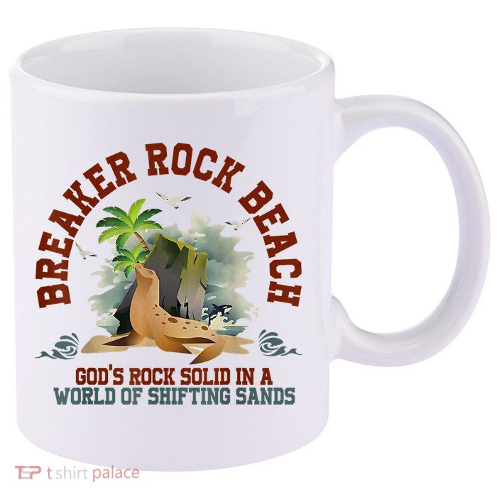 GodS Rock Solid Breaker Rock Beach Vbs 2024 Christian 11oz C Handle Ceramic Mug