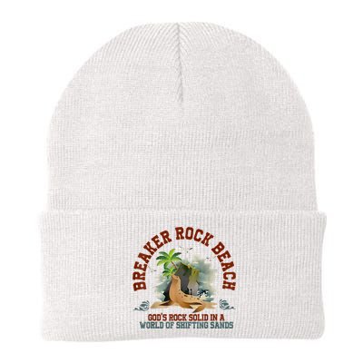 GodS Rock Solid Breaker Rock Beach Vbs 2024 Christian Beanie