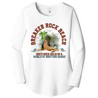 GodS Rock Solid Breaker Rock Beach Vbs 2024 Christian Women's Perfect Tri Tunic Long Sleeve Shirt