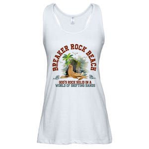 GodS Rock Solid Breaker Rock Beach Vbs 2024 Christian Ladies Essential Flowy Tank