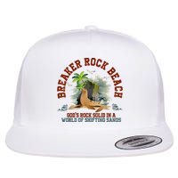 GodS Rock Solid Breaker Rock Beach Vbs 2024 Christian Flat Bill Trucker Hat