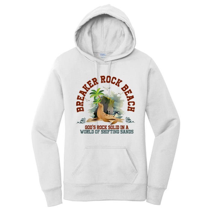 GodS Rock Solid Breaker Rock Beach Vbs 2024 Christian Women's Pullover Hoodie