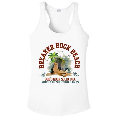 GodS Rock Solid Breaker Rock Beach Vbs 2024 Christian Ladies PosiCharge Competitor Racerback Tank