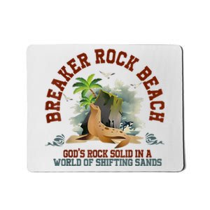 GodS Rock Solid Breaker Rock Beach Vbs 2024 Christian Mousepad