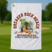 GodS Rock Solid Breaker Rock Beach Vbs 2024 Christian Golf Towel