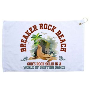 GodS Rock Solid Breaker Rock Beach Vbs 2024 Christian Grommeted Golf Towel