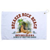 GodS Rock Solid Breaker Rock Beach Vbs 2024 Christian Grommeted Golf Towel