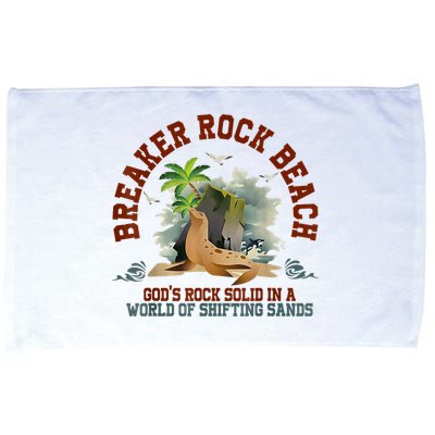GodS Rock Solid Breaker Rock Beach Vbs 2024 Christian Microfiber Hand Towel