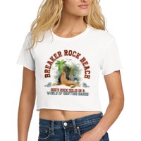 GodS Rock Solid Breaker Rock Beach Vbs 2024 Christian Crop Top