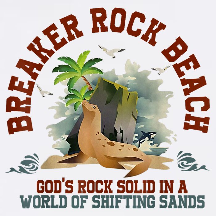 GodS Rock Solid Breaker Rock Beach Vbs 2024 Christian Crop Top