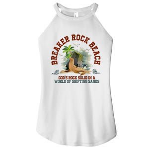 GodS Rock Solid Breaker Rock Beach Vbs 2024 Christian Women's Perfect Tri Rocker Tank