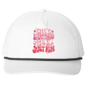 Groovy Retro Shes Everything Hes Just Ken Snapback Five-Panel Rope Hat