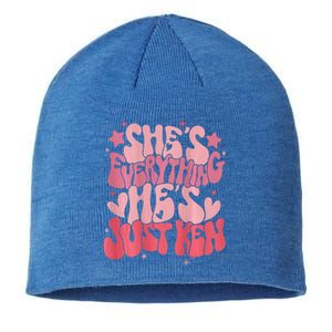 Groovy Retro Shes Everything Hes Just Ken Sustainable Beanie