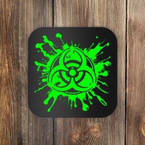 Green Radioactive Symbol Biohazard Symbol Radiation Nuclear Coaster