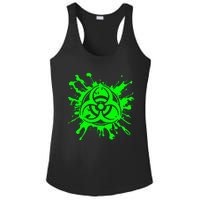 Green Radioactive Symbol Biohazard Symbol Radiation Nuclear Ladies PosiCharge Competitor Racerback Tank