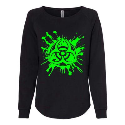 Green Radioactive Symbol Biohazard Symbol Radiation Nuclear Womens California Wash Sweatshirt