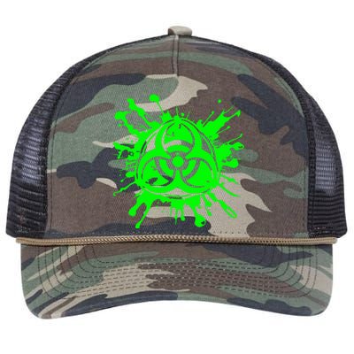 Green Radioactive Symbol Biohazard Symbol Radiation Nuclear Retro Rope Trucker Hat Cap