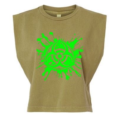 Green Radioactive Symbol Biohazard Symbol Radiation Nuclear Garment-Dyed Women's Muscle Tee