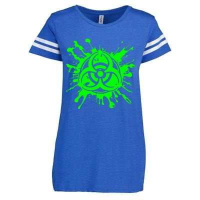 Green Radioactive Symbol Biohazard Symbol Radiation Nuclear Enza Ladies Jersey Football T-Shirt