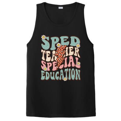 Groovy Retro Sped Teacher Life Special Education Crew Floral Great Gift PosiCharge Competitor Tank