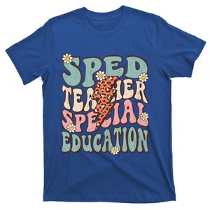 Groovy Retro Sped Teacher Life Special Education Crew Floral Great Gift T-Shirt