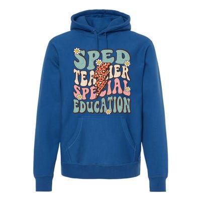 Groovy Retro Sped Teacher Life Special Education Crew Floral Great Gift Premium Hoodie